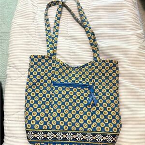Vera Bradley Blue and Yellow Riviera Tote